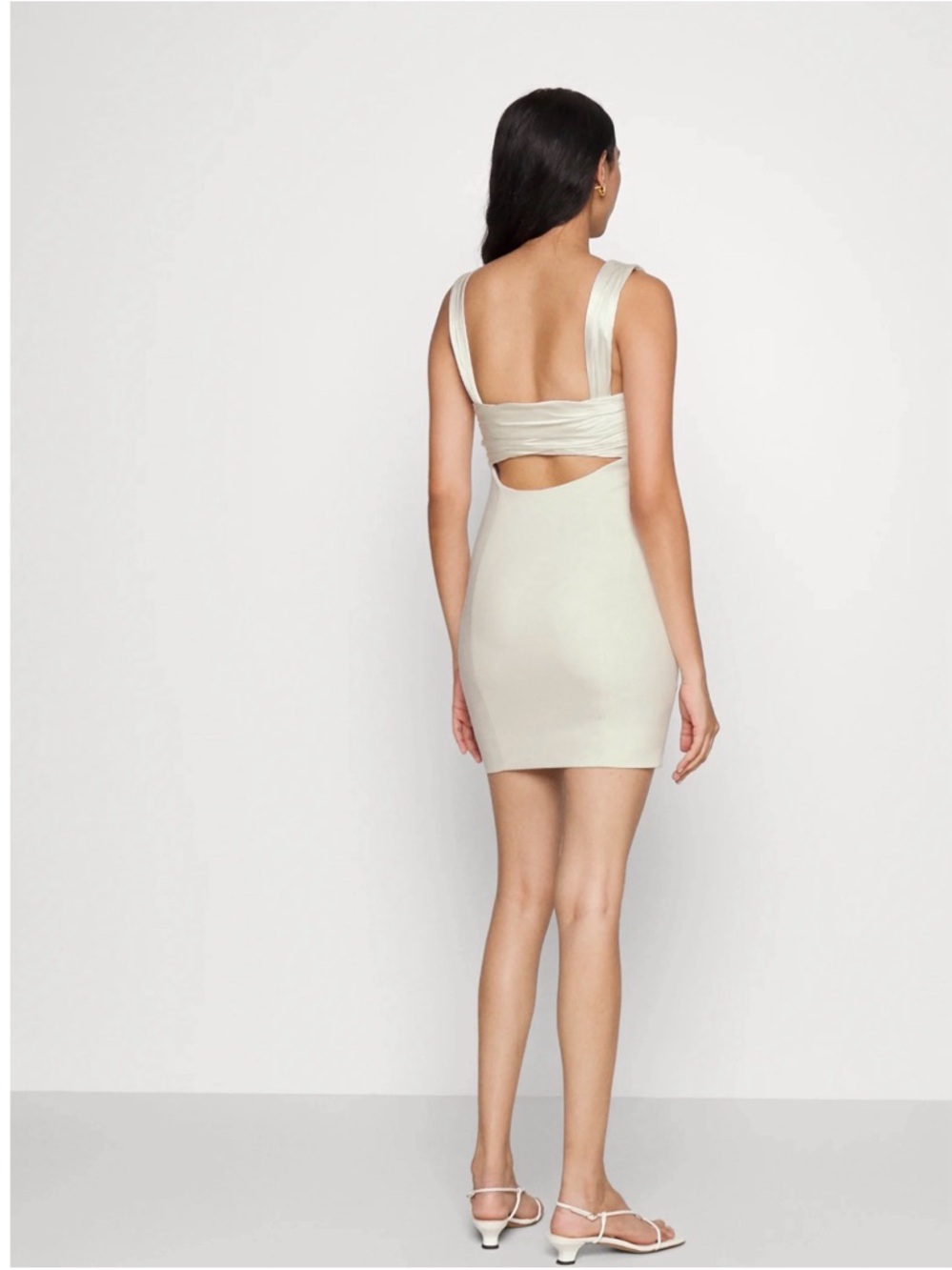 Cinq a sept Jacquline dress Sculpted Cream Square-Neck Mini Dress. Size 12. - Picture 2 of 4